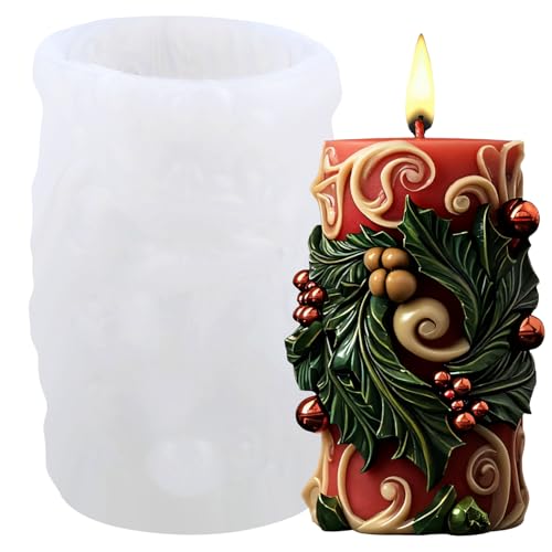 XIAOSHUI 3D-Weihnachtskerzen-Form, Stechpalmenblatt-Säulen, Kerzen, Silikonformen, Weihnachten, Zylinderharz, Gießform für Kerzenherstellung, Aromatherapie, Kerzen, Gips, Polymerton, Bastelkerze XIAOSHUI 3D-Weihnachtskerzen-Form, Stechpalmenblatt-Säulen, Kerzen, Silikonformen, Weihnachten, Zylinderharz, Gießform für Kerzenherstellung, Aromatherapie, Kerzen, Gips, Polymerton, Bastelkerze von XIAOSHUI