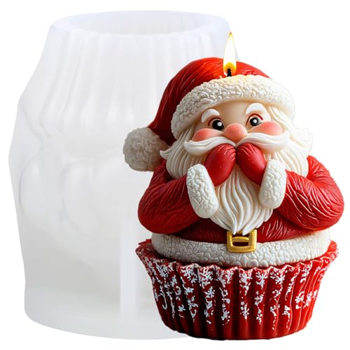 XIAOSHUI 3D-Weihnachtsmann-Silikon-Kerzenform, Weihnachtsmann, Kunstharz, Gießformen für Kerzenherstellung, Aromatherapie, Kerzen, Gips, Polymerton, Bastelkerze, Heimdekoration XIAOSHUI 3D-Weihnachtsmann-Silikon-Kerzenform, Weihnachtsmann, Kunstharz, Gießformen für Kerzenherstellung, Aromatherapie, Kerzen, Gips, Polymerton, Bastelkerze, Heimdekoration von XIAOSHUI