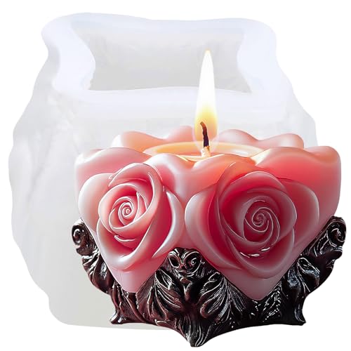 XIAOSHUI Geprägte Rosenform, Kerzenform, geometrischer Würfel, Rose, Silikonharz, Gießformen für Kerzenherstellung, Aromatherapie, Kerzen, Gips, Polymerton, Basteln, Kerzen, Heimdekoration XIAOSHUI Geprägte Rosenform, Kerzenform, geometrischer Würfel, Rose, Silikonharz, Gießformen für Kerzenherstellung, Aromatherapie, Kerzen, Gips, Polymerton, Basteln, Kerzen, Heimdekoration von XIAOSHUI