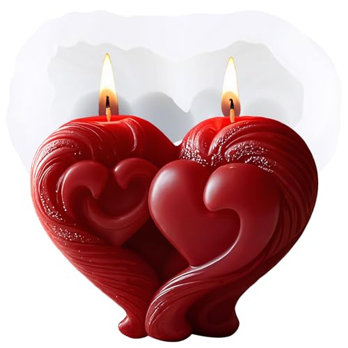 XIAOSHUI Liebesherz, Kerzenform, Herz, Silikonharz, Gießformen für Kerzenherstellung, Aromatherapie, Kerzen, Gips, Polymerton, Basteln, Kerzen, Heimdekoration XIAOSHUI Liebesherz, Kerzenform, Herz, Silikonharz, Gießformen für Kerzenherstellung, Aromatherapie, Kerzen, Gips, Polymerton, Basteln, Kerzen, Heimdekoration von XIAOSHUI