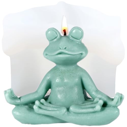 XIAOSHUI Silikon-Kerzenform für Yoga-Frosch, Frosch, Gießform für Kerzen, Heimdekoration, Kerzenherstellung, Aromatherapie, Gipskerzen, Tonhandwerk XIAOSHUI Silikon-Kerzenform für Yoga-Frosch, Frosch, Gießform für Kerzen, Heimdekoration, Kerzenherstellung, Aromatherapie, Gipskerzen, Tonhandwerk von XIAOSHUI