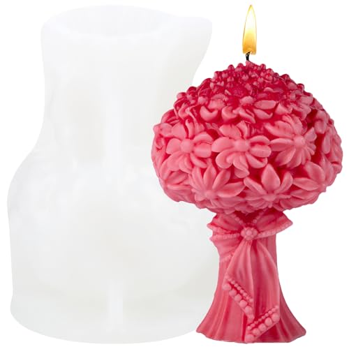 XIAOSHUI Silikonform für Blumenstrauß, Kerzen, Blumenstrauß, Kerzen, Kunstharz, Gießformen für Kerzenherstellung, Aromatherapie, Gipskerzen, Modelliermasse, Handwerk XIAOSHUI Silikonform für Blumenstrauß, Kerzen, Blumenstrauß, Kerzen, Kunstharz, Gießformen für Kerzenherstellung, Aromatherapie, Gipskerzen, Modelliermasse, Handwerk von XIAOSHUI