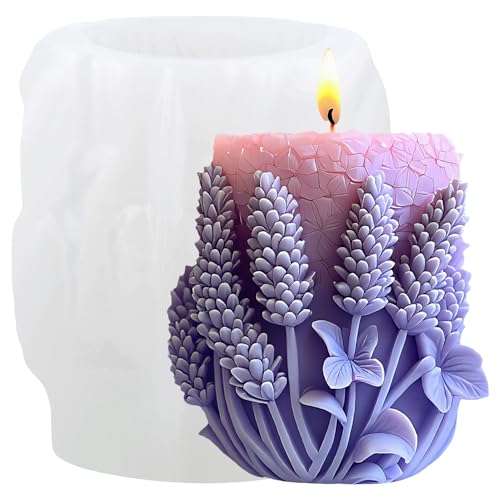XIAOSHUI Silikonform für Lavendelsäulen, Kerzen, Lavendel, Kerzen, Blume, Zylinderharz, Gießformen für Kerzenherstellung, Aromatherapie, Kerzen, Gips, Polymerton, Bastelkerze, Heimdekoration XIAOSHUI Silikonform für Lavendelsäulen, Kerzen, Lavendel, Kerzen, Blume, Zylinderharz, Gießformen für Kerzenherstellung, Aromatherapie, Kerzen, Gips, Polymerton, Bastelkerze, Heimdekoration von XIAOSHUI