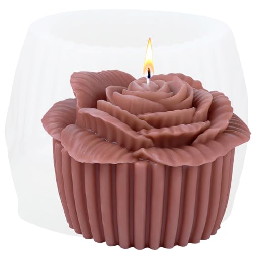 XIAOSHUI Silikonform für Rosenblüten, Kerzen, Kuchen, Kerzen, Blumen, Kunstharz, Gießformen für Kerzenherstellung, Aromatherapie, Kerzen, Gips, Polymerton, Bastelkerze, Heimdekoration XIAOSHUI Silikonform für Rosenblüten, Kerzen, Kuchen, Kerzen, Blumen, Kunstharz, Gießformen für Kerzenherstellung, Aromatherapie, Kerzen, Gips, Polymerton, Bastelkerze, Heimdekoration von XIAOSHUI