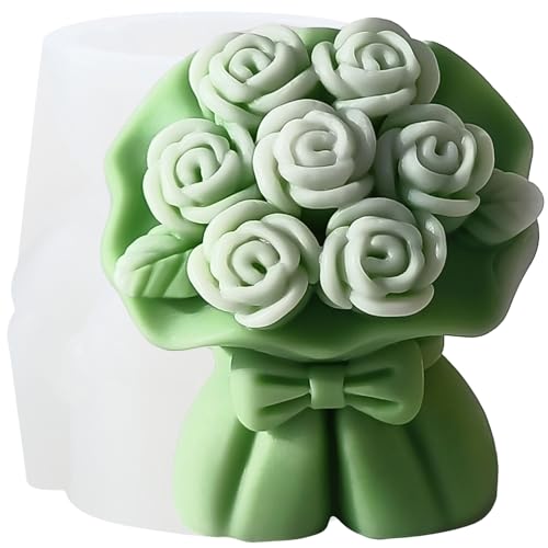 XIAOSHUI Silikonform für Rosenstrauß, Kerzen, Rosenblüten, Blumenstrauß, Kunstharz, Gießform für Kerzenherstellung, Aromatherapie, Kerzen, Gips, Ton, Handwerk, Kerzen, Heimdekoration XIAOSHUI Silikonform für Rosenstrauß, Kerzen, Rosenblüten, Blumenstrauß, Kunstharz, Gießform für Kerzenherstellung, Aromatherapie, Kerzen, Gips, Ton, Handwerk, Kerzen, Heimdekoration von XIAOSHUI