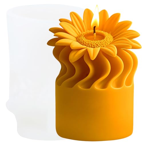 XIAOSHUI Silikonform für Sonnenblumen, Kerzen, Sonnenblumen, Kunstharz, Gießformen für Kerzen, Heimdekoration, Aromatherapie, Kerzen, Gips, Ton, Handwerk XIAOSHUI Silikonform für Sonnenblumen, Kerzen, Sonnenblumen, Kunstharz, Gießformen für Kerzen, Heimdekoration, Aromatherapie, Kerzen, Gips, Ton, Handwerk von XIAOSHUI