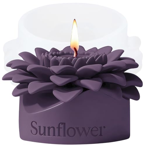 XIAOSHUI Silikonform für Sonnenblumen, Kerzen, Sonnenblumen, Kunstharz, Gießformen für Kerzen, Heimdekoration, Aromatherapie, Kerzen, Gips, Ton XIAOSHUI Silikonform für Sonnenblumen, Kerzen, Sonnenblumen, Kunstharz, Gießformen für Kerzen, Heimdekoration, Aromatherapie, Kerzen, Gips, Ton von XIAOSHUI