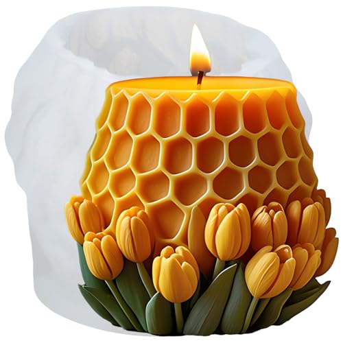 XIAOSHUI Silikonform für Tulpenblumen, Kerzen, Waben, Tulpen, geometrische Blume, Kunstharz, Gießformen für Kerzenherstellung, Aromatherapie, Kerzen, Gips, Polymerton, Bastelkerze, Heimdekoration XIAOSHUI Silikonform für Tulpenblumen, Kerzen, Waben, Tulpen, geometrische Blume, Kunstharz, Gießformen für Kerzenherstellung, Aromatherapie, Kerzen, Gips, Polymerton, Bastelkerze, Heimdekoration von XIAOSHUI