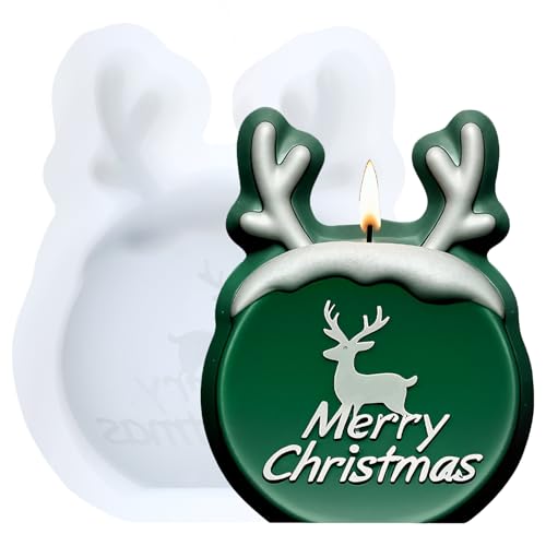 XIAOSHUI Weihnachtliche Hirschkerzenform, Weihnachts-Rentier, Silikonharz, Gießformen für Kerzenherstellung, Aromatherapie, Kerzen, Gips, Polymerton, Bastelkerze, Heimdekoration XIAOSHUI Weihnachtliche Hirschkerzenform, Weihnachts-Rentier, Silikonharz, Gießformen für Kerzenherstellung, Aromatherapie, Kerzen, Gips, Polymerton, Bastelkerze, Heimdekoration von XIAOSHUI