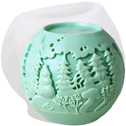 XIAOSHUI Weihnachtskugel Kerzenform Weihnachtsbaum Schneemann Kugel Silikonharz Gießformen für Kerzenherstellung Aromatherapie Kerzen Gips Polymer Ton Handwerk Kerze Heimdekoration XIAOSHUI Weihnachtskugel Kerzenform Weihnachtsbaum Schneemann Kugel Silikonharz Gießformen für Kerzenherstellung Aromatherapie Kerzen Gips Polymer Ton Handwerk Kerze Heimdekoration von XIAOSHUI