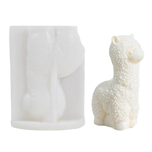 XIAOXIAOYU Alpaka-Silikonform, Epoxidharz-Form, Schokoladen-Silikonform, Kuchendekorationsform, 3D-Tierstatue für Aromatherapie, Duftkerzenformen von XIAOXIAOYU