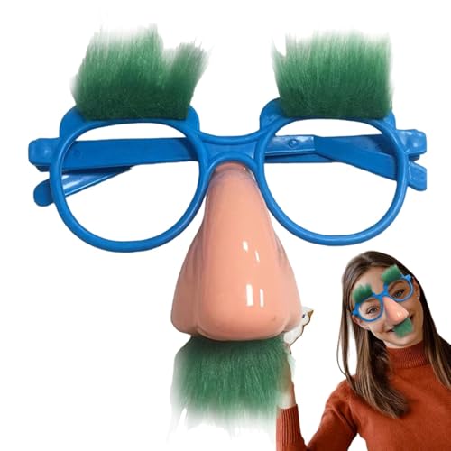 XIAOXIAOYU Brille mit Nase - Lustige Halloween Brille | Lustige Brille Neuheit Brille mit Schnurrbart und Nase für Geburtstagsfeiern von XIAOXIAOYU