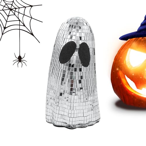XIAOXIAOYU Discokugel-Geist | gestuftes Tablett Halloween-Ornamente – Glitzer- -Schild, Dekoration, Ornamente für Kamin, Tisch, Schreibtisch, gestuftes Tablett, Zuhause, Urlaubsdisplay von XIAOXIAOYU