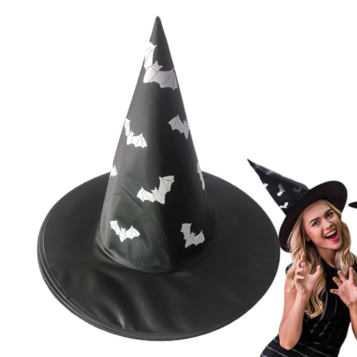 XIAOXIAOYU Halloween Hexenhut,Halloween Hexenhut Deko Aufhängung - Saisonale Maskenkopfdekoration Für Innen Außen Balkon Terrasse Fenster Kamin von XIAOXIAOYU