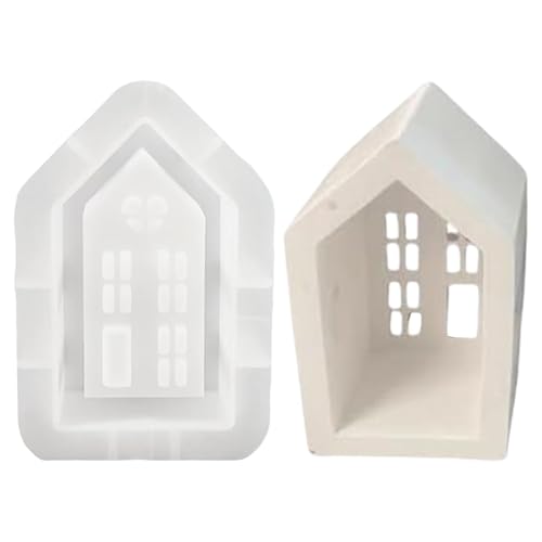 XIAOXIAOYU Hauskerzenform | Antihaft-Silikonform Haus | Epoxidharz-Gussformen, Silikonharzform, Silikon-Kerzenformen für Bastelarbeiten, Dekoration von XIAOXIAOYU