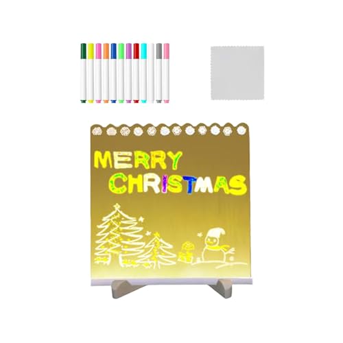 XIAOXIAOYU LED-Acryl-Nachrichtenbrett, Schreibtisch-Memo-beleuchteter Desktop-Acryl-Notizblock, Memo, LED-Notizbrett, multifunktional, trocken abwischbar, für Schule, Café XIAOXIAOYU LED-Acryl-Nachrichtenbrett, Schreibtisch-Memo-beleuchteter Desktop-Acryl-Notizblock, Memo, LED-Notizbrett, multifunktional, trocken abwischbar, für Schule, Café von XIAOXIAOYU