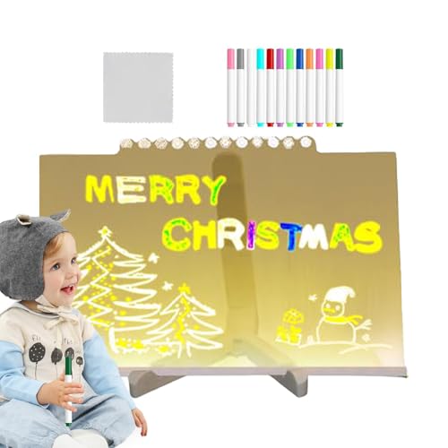 XIAOXIAOYU LED-Notiztafel | Schreibtisch-Memo beleuchteter Schreibtisch-Notizblock, Acryl, LED-Notizbrett, multifunktional, trocken abwischbar für Schule, Café XIAOXIAOYU LED-Notiztafel | Schreibtisch-Memo beleuchteter Schreibtisch-Notizblock, Acryl, LED-Notizbrett, multifunktional, trocken abwischbar für Schule, Café von XIAOXIAOYU