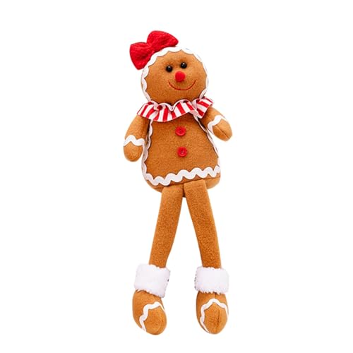 XIAOXIAOYU Lebkuchenpuppen, Kekspuppenkissen, Weihnachtslebkuchenpuppe, Lebkuchenmann-Kissen, gefüllte Lebkuchenpuppe für Feiertagstischdekoration XIAOXIAOYU Lebkuchenpuppen, Kekspuppenkissen, Weihnachtslebkuchenpuppe, Lebkuchenmann-Kissen, gefüllte Lebkuchenpuppe für Feiertagstischdekoration von XIAOXIAOYU
