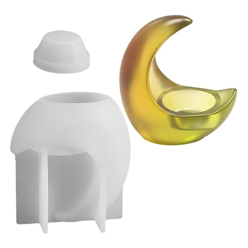 XIAOXIAOYU Mond-Kerzenhalter-Form – Epoxidharz-Gussform, Silikonhalter-Formen für Harzguss, Schmuck, Schmuckhalter, Kerzenhalter-Form XIAOXIAOYU Mond-Kerzenhalter-Form – Epoxidharz-Gussform, Silikonhalter-Formen für Harzguss, Schmuck, Schmuckhalter, Kerzenhalter-Form von XIAOXIAOYU