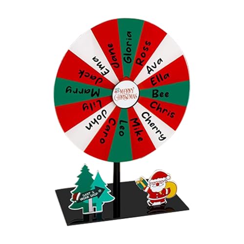 XIAOXIAOYU Weihnachts Gewinnrad - Beschreibbares Und Abwischbares Glücksrad Spiel,Beschreibbare Drehscheibe Für Weihnachts-Party Karneval Veranstaltungen Zuhause XIAOXIAOYU Weihnachts Gewinnrad - Beschreibbares Und Abwischbares Glücksrad Spiel,Beschreibbare Drehscheibe Für Weihnachts-Party Karneval Veranstaltungen Zuhause von XIAOXIAOYU