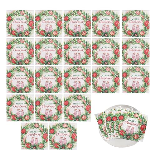 XIAOXIAOYU Weihnachtsservietten aus Papier, dekorative Party-Servietten, Frohe Weihnachten, Dessert-Servietten, 16,5 x 16,5 cm, dekorative Dessert-Dinner-Handservietten, Party-Servietten für XIAOXIAOYU Weihnachtsservietten aus Papier, dekorative Party-Servietten, Frohe Weihnachten, Dessert-Servietten, 16,5 x 16,5 cm, dekorative Dessert-Dinner-Handservietten, Party-Servietten für von XIAOXIAOYU