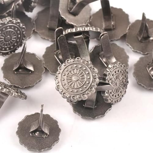 XIAOXIN 10 stücke Silber Runde Quadrat Vintage Brads Für DIY Scrapbooking Zubehör Handwerk Handgemachte Metallverschluss Brad Home Decor von XIAOXIN