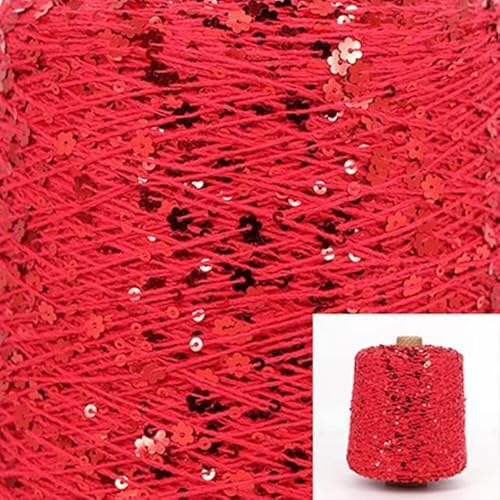 XIAOXIN 50 g/Rolle Baumwolle Pailletten Garn 6 mm + 3 mm Pailletten Handstrickgarn Faden Luxus Glitzer weiches Seil DIY Material XIAOXIN 50 g/Rolle Baumwolle Pailletten Garn 6 mm + 3 mm Pailletten Handstrickgarn Faden Luxus Glitzer weiches Seil DIY Material von XIAOXIN