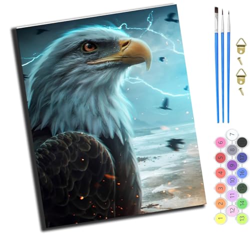 XIAOYOUQIAN Adler Tier,Malen Nach Zahlen Erwachsene Kinder,Mädchen Und Junge,Farbiges Leinwand Acrylfarben Diy Ölgemälde Set Zur Heimdekoration,40X50Cm,Ohne Rahmen XIAOYOUQIAN Adler Tier,Malen Nach Zahlen Erwachsene Kinder,Mädchen Und Junge,Farbiges Leinwand Acrylfarben Diy Ölgemälde Set Zur Heimdekoration,40X50Cm,Ohne Rahmen von XIAOYOUQIAN