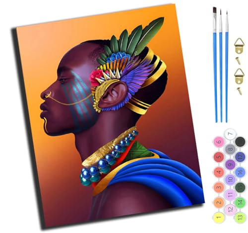 XIAOYOUQIAN Afrikanischer Junge,Malen Nach Zahlen Erwachsene Kinder,Mädchen Und Junge,Farbiges Leinwand Acrylfarben Diy Ölgemälde Set Zur Heimdekoration,40X50Cm,Ohne Rahmen XIAOYOUQIAN Afrikanischer Junge,Malen Nach Zahlen Erwachsene Kinder,Mädchen Und Junge,Farbiges Leinwand Acrylfarben Diy Ölgemälde Set Zur Heimdekoration,40X50Cm,Ohne Rahmen von XIAOYOUQIAN