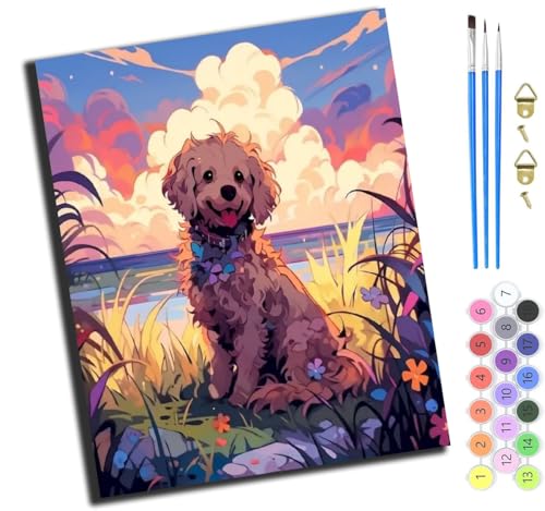 XIAOYOUQIAN Anime Landschaft Pudel,Malen Nach Zahlen Erwachsene,Diy Handgemalt Ölgemälde Kit,Inklusive Pinsel Und Acrylfarben,40X50 Cm,Mit Rahmen XIAOYOUQIAN Anime Landschaft Pudel,Malen Nach Zahlen Erwachsene,Diy Handgemalt Ölgemälde Kit,Inklusive Pinsel Und Acrylfarben,40X50 Cm,Mit Rahmen von XIAOYOUQIAN