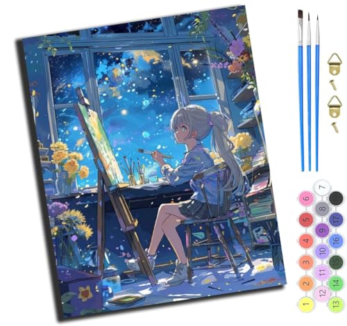 XIAOYOUQIAN Anime-Zimmermädchen,Malen Nach Zahlen Erwachsene 40X50Cm,Mit Pinsels Und Acrylfarbe Kit,Diy Handgemalt Ölgemälde Für Geschenke Und Wandbilder Wohnzimmer,Mit Rahmen XIAOYOUQIAN Anime-Zimmermädchen,Malen Nach Zahlen Erwachsene 40X50Cm,Mit Pinsels Und Acrylfarbe Kit,Diy Handgemalt Ölgemälde Für Geschenke Und Wandbilder Wohnzimmer,Mit Rahmen von XIAOYOUQIAN