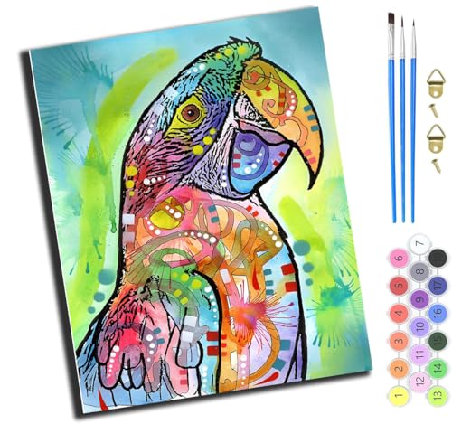 XIAOYOUQIAN Bunter Cooler Papagei,Malen Nach Zahlen Erwachsene 40X50Cm,Mit Pinsels Und Acrylfarbe Kit,Diy Handgemalt Ölgemälde Für Geschenke Und Wandbilder Wohnzimmer,Mit Rahmen XIAOYOUQIAN Bunter Cooler Papagei,Malen Nach Zahlen Erwachsene 40X50Cm,Mit Pinsels Und Acrylfarbe Kit,Diy Handgemalt Ölgemälde Für Geschenke Und Wandbilder Wohnzimmer,Mit Rahmen von XIAOYOUQIAN