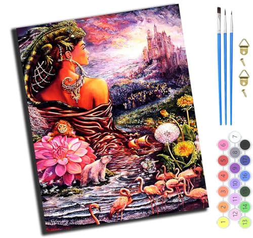 XIAOYOUQIAN Cartoon Eidechsenschönheit,Malen Nach Zahlen Erwachsene Kinder,Mädchen Und Junge,Farbiges Leinwand Acrylfarben Diy Ölgemälde Set Zur Heimdekoration,40X50Cm,Mit Rahmen XIAOYOUQIAN Cartoon Eidechsenschönheit,Malen Nach Zahlen Erwachsene Kinder,Mädchen Und Junge,Farbiges Leinwand Acrylfarben Diy Ölgemälde Set Zur Heimdekoration,40X50Cm,Mit Rahmen von XIAOYOUQIAN