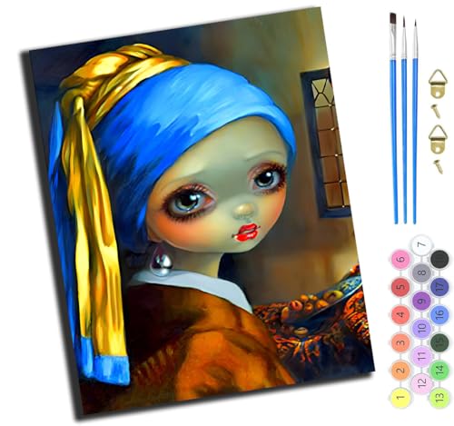 XIAOYOUQIAN Cartoon Perlenmädchen Weltberühmte Gemälde,Malen Nach Zahlen Erwachsene,Diy Handgemalt Ölgemälde,Mit Pinseln Malerei Kits Erwachsene Kunsthandwerk Für Zuhause 40X50 Cm,Mit Rahmen XIAOYOUQIAN Cartoon Perlenmädchen Weltberühmte Gemälde,Malen Nach Zahlen Erwachsene,Diy Handgemalt Ölgemälde,Mit Pinseln Malerei Kits Erwachsene Kunsthandwerk Für Zuhause 40X50 Cm,Mit Rahmen von XIAOYOUQIAN