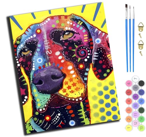 XIAOYOUQIAN Doodle Haustier Hund Deutsche Dogge,Malen Nach Zahlen Erwachsene,Diy Handgemalt Ölgemälde Kit,Paint By Numbers Adult Mit 3,Pinseln Und Acrylfarbe Leinwand Kit,40X50 Cm,Ohne Rahmen XIAOYOUQIAN Doodle Haustier Hund Deutsche Dogge,Malen Nach Zahlen Erwachsene,Diy Handgemalt Ölgemälde Kit,Paint By Numbers Adult Mit 3,Pinseln Und Acrylfarbe Leinwand Kit,40X50 Cm,Ohne Rahmen von XIAOYOUQIAN