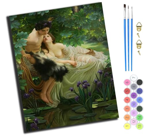 XIAOYOUQIAN Eden Im Wald,Malen Nach Zahlen Erwachsene 40X50Cm,Mit Pinsels Und Acrylfarbe Kit,Diy Handgemalt Ölgemälde Für Geschenke Und Wandbilder Wohnzimmer,Ohne Rahmen XIAOYOUQIAN Eden Im Wald,Malen Nach Zahlen Erwachsene 40X50Cm,Mit Pinsels Und Acrylfarbe Kit,Diy Handgemalt Ölgemälde Für Geschenke Und Wandbilder Wohnzimmer,Ohne Rahmen von XIAOYOUQIAN