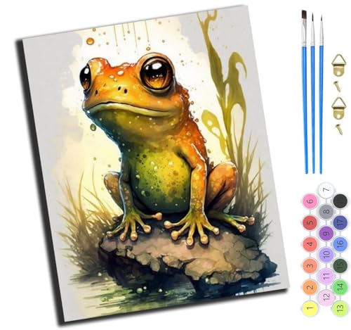 XIAOYOUQIAN Fischfrosch Laubfrosch,Malen Nach Zahlen Erwachsene,40X50Cm,Be Creative Heimdekoration Anfänger Mit Pinsel Und Acrylfarben Ölgemälde Für Home Decor,Ohne Rahmen XIAOYOUQIAN Fischfrosch Laubfrosch,Malen Nach Zahlen Erwachsene,40X50Cm,Be Creative Heimdekoration Anfänger Mit Pinsel Und Acrylfarben Ölgemälde Für Home Decor,Ohne Rahmen von XIAOYOUQIAN