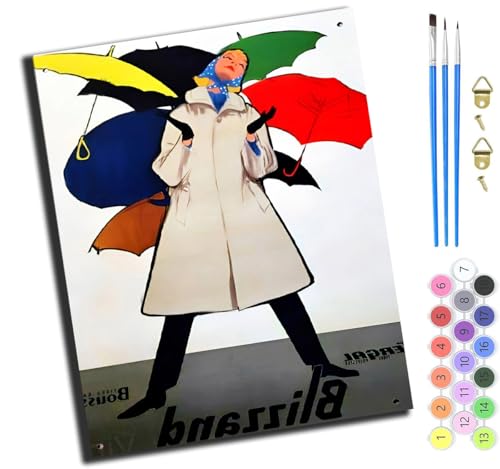 XIAOYOUQIAN Französische Mode,Malen Nach Zahlen Erwachsene,Diy Handgemalt Ölgemälde,Mit Pinseln Malerei Kits Erwachsene Kunsthandwerk Für Zuhause 40X50 Cm,Ohne Rahmen von XIAOYOUQIAN