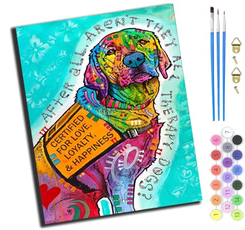 XIAOYOUQIAN Gekritzel, Labrador Retriever,Malen Nach Zahlen Erwachsene,Diy Ölgemälde Leinwand Kit Mit Pinseln Und Acrylfarbe Für Home Haus Deko,50X40Cm,Ohne Rahmen XIAOYOUQIAN Gekritzel, Labrador Retriever,Malen Nach Zahlen Erwachsene,Diy Ölgemälde Leinwand Kit Mit Pinseln Und Acrylfarbe Für Home Haus Deko,50X40Cm,Ohne Rahmen von XIAOYOUQIAN