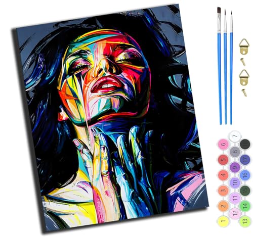 XIAOYOUQIAN Graffiti Schöne Dame,Malen Nach Zahlen Erwachsene,Diy Handgemalt Ölgemälde Kit,Anfänger Kreativ Bastelset Für Erwachsene Und Mädchen Geschenk,16X20 Inch,Ohne Rahmen XIAOYOUQIAN Graffiti Schöne Dame,Malen Nach Zahlen Erwachsene,Diy Handgemalt Ölgemälde Kit,Anfänger Kreativ Bastelset Für Erwachsene Und Mädchen Geschenk,16X20 Inch,Ohne Rahmen von XIAOYOUQIAN