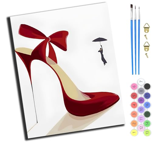 XIAOYOUQIAN Hoher Absatz,Malen Nach Zahlen Erwachsene,Diy Bastelset Handgemalt Ölgemälde Kit Mit 3,Pinseln Und Acrylfarbe Leinwand Kit,Geschenkideen,40X50 Cm,Ohne Rahmen XIAOYOUQIAN Hoher Absatz,Malen Nach Zahlen Erwachsene,Diy Bastelset Handgemalt Ölgemälde Kit Mit 3,Pinseln Und Acrylfarbe Leinwand Kit,Geschenkideen,40X50 Cm,Ohne Rahmen von XIAOYOUQIAN