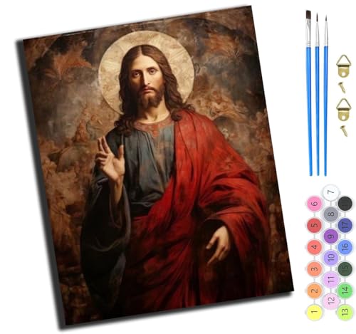 XIAOYOUQIAN Jesus, Der Erlöser,Malen Nach Zahlen Erwachsene,Paint By Numbers,Diy Handgemalt Ölgemälde Mit 3,Pinseln Und Acrylfarbe Knitterfreie Leinwand Kit,40X50 Cm,Ohne Rahmen XIAOYOUQIAN Jesus, Der Erlöser,Malen Nach Zahlen Erwachsene,Paint By Numbers,Diy Handgemalt Ölgemälde Mit 3,Pinseln Und Acrylfarbe Knitterfreie Leinwand Kit,40X50 Cm,Ohne Rahmen von XIAOYOUQIAN