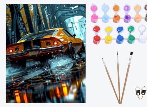 XIAOYOUQIAN Orange Auto Sportwagen,Malen nach Zahlen Erwachsene , 40x50cm, Be creative Heimdekoration Landschaft Anfänger Mit Pinsel und Acrylfarben ölgemälde für Home Decor ,mit Rahmen XIAOYOUQIAN Orange Auto Sportwagen,Malen nach Zahlen Erwachsene , 40x50cm, Be creative Heimdekoration Landschaft Anfänger Mit Pinsel und Acrylfarben ölgemälde für Home Decor ,mit Rahmen von XIAOYOUQIAN