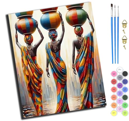 XIAOYOUQIAN Regenbogen Afrikanische Krug Schönheit,Malen Nach Zahlen Erwachsene,Diy Handgemalt Ölgemälde Kit,Paint By Numbers Adult Mit 3,Pinseln Und Acrylfarbe Leinwand Kit,40X50 Cm,Ohne Rahmen XIAOYOUQIAN Regenbogen Afrikanische Krug Schönheit,Malen Nach Zahlen Erwachsene,Diy Handgemalt Ölgemälde Kit,Paint By Numbers Adult Mit 3,Pinseln Und Acrylfarbe Leinwand Kit,40X50 Cm,Ohne Rahmen von XIAOYOUQIAN