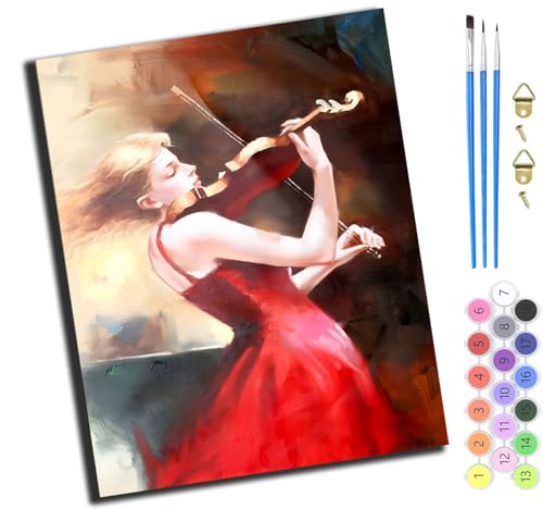 XIAOYOUQIAN Romantisches Modernes Violintänzermädchen,Malen Nach Zahlen Erwachsene 40X50Cm,Mit Pinsels Und Acrylfarbe Kit,Diy Handgemalt Ölgemälde Für Geschenke Und Wandbilder Wohnzimmer,Ohne Rahmen XIAOYOUQIAN Romantisches Modernes Violintänzermädchen,Malen Nach Zahlen Erwachsene 40X50Cm,Mit Pinsels Und Acrylfarbe Kit,Diy Handgemalt Ölgemälde Für Geschenke Und Wandbilder Wohnzimmer,Ohne Rahmen von XIAOYOUQIAN
