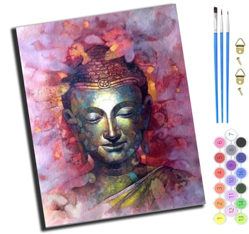 XIAOYOUQIAN Rosa Blume Buddha Zen,Malen Nach Zahlen Erwachsene,Diy Handgemalt Ölgemälde,Mit Pinseln Malerei Kits Erwachsene Kunsthandwerk Für Zuhause 40X50 Cm,Ohne Rahmen XIAOYOUQIAN Rosa Blume Buddha Zen,Malen Nach Zahlen Erwachsene,Diy Handgemalt Ölgemälde,Mit Pinseln Malerei Kits Erwachsene Kunsthandwerk Für Zuhause 40X50 Cm,Ohne Rahmen von XIAOYOUQIAN