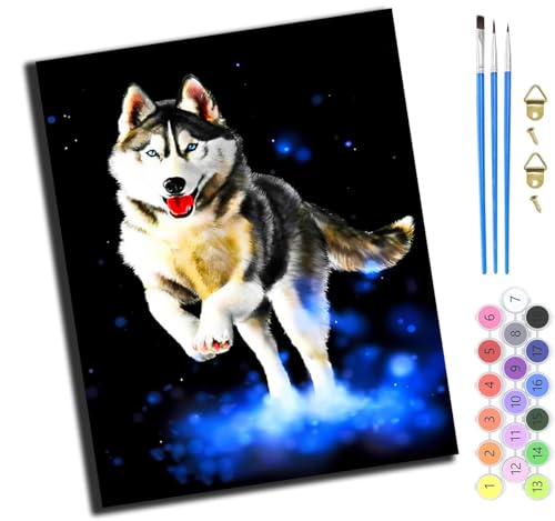 XIAOYOUQIAN Schnee Alaskan Malamute Hund Haustier Hund,Malen Nach Zahlen Erwachsene,Diy Bastelset Handgemalt Ölgemälde Kit Mit 3,Pinseln Und Acrylfarbe Leinwand Kit,Geschenkideen,40X50 Cm,Ohne Rahmen XIAOYOUQIAN Schnee Alaskan Malamute Hund Haustier Hund,Malen Nach Zahlen Erwachsene,Diy Bastelset Handgemalt Ölgemälde Kit Mit 3,Pinseln Und Acrylfarbe Leinwand Kit,Geschenkideen,40X50 Cm,Ohne Rahmen von XIAOYOUQIAN