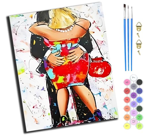 XIAOYOUQIAN Schöne Bunte Dicke Mädchen Der Karikatur,Malen Nach Zahlen Erwachsene,Diy Ölgemälde Leinwand Kit Mit Pinseln Und Acrylfarbe Für Home Haus Deko,50X40Cm,Mit Rahmen XIAOYOUQIAN Schöne Bunte Dicke Mädchen Der Karikatur,Malen Nach Zahlen Erwachsene,Diy Ölgemälde Leinwand Kit Mit Pinseln Und Acrylfarbe Für Home Haus Deko,50X40Cm,Mit Rahmen von XIAOYOUQIAN