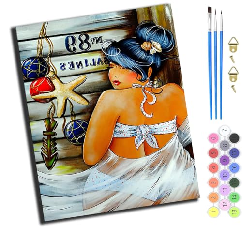XIAOYOUQIAN Strandmädchen,Malen Nach Zahlen Erwachsene 40X50Cm,Mit Pinsels Und Acrylfarbe Kit,Diy Handgemalt Ölgemälde Für Geschenke Und Wandbilder Wohnzimmer,Ohne Rahmen XIAOYOUQIAN Strandmädchen,Malen Nach Zahlen Erwachsene 40X50Cm,Mit Pinsels Und Acrylfarbe Kit,Diy Handgemalt Ölgemälde Für Geschenke Und Wandbilder Wohnzimmer,Ohne Rahmen von XIAOYOUQIAN