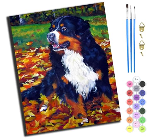 XIAOYOUQIAN Tier Ahornblatt Hund,Malen Nach Zahlen Erwachsene,Diy Bastelset Handgemalt Ölgemälde Geschen Kit Mit 3,Pinseln Und Acrylfarbe Knitterfreie Leinwand Kit,40X50 Cm,Mit Rahmen XIAOYOUQIAN Tier Ahornblatt Hund,Malen Nach Zahlen Erwachsene,Diy Bastelset Handgemalt Ölgemälde Geschen Kit Mit 3,Pinseln Und Acrylfarbe Knitterfreie Leinwand Kit,40X50 Cm,Mit Rahmen von XIAOYOUQIAN